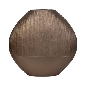 Textured Aluminium Eco-Friendly Lead Free Vases with <b>Round</b> Base <b>Brushed</b> Oval Groove Set for Modern Luxury Floral Decor. - Product Image 6