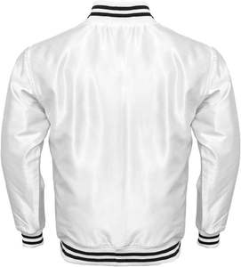 Veste universitaire dorée pour hommes en gros, couleur unie, en satin, fermeture boutonnée, coupe classique, décontractée, pour l'automne, col montant - Product Image 6