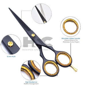 Ciseaux de coiffeur noirs de haute qualité ciseaux de cheveux de coiffeur japonais ciseaux de coiffure 6 "vison durable - Product Image 2