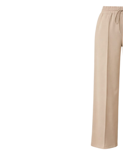 Custom Beige Wide Leg Pants Women Casual High Waist <b>Drawstring</b> <b>Trousers</b> Loose Fit Straight Pants Comfortable Lounge Wear Fashion - Product Image 3