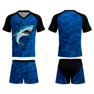 Uniforme de Voleibol para Hombre al por Mayor, 100% Poliéster, Secado Rápido, Impresión Digital, Antibacteriano, Corte Regular, Correa Ajustable Delantera - Product Image 2
