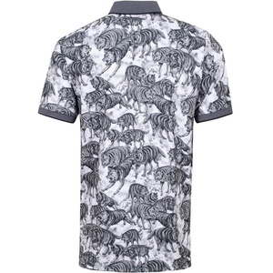 Chemise à manches courtes pour homme avec logo sur le devant, style décontracté, coupe classique, respirante, séchage rapide, tissu tricoté 100% polyester - Product Image 5