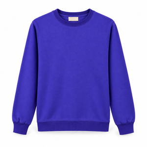 เสื้อสเวตเชิ้ตคอกลมสีม่วงสำหรับผู้ชาย ทรงปกติ ผ้าถักเนื้อแน่น แขนยาว สวมใส่สบาย - Product Image 1