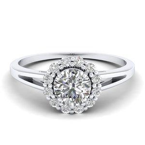 Bague de fiançailles REYES en or massif 14 carats avec diamant rond de 1,1 carat, certifiée IGI, bijoux fins pour femmes - Product Image 5