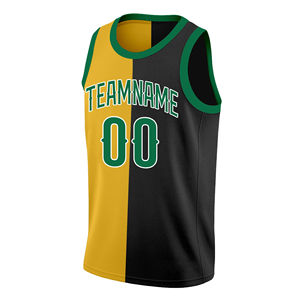 Maillot de basketball personnalisé noir jaune-vert tendance, nouveau modèle 2026, qualité thaïlandaise pour homme, maillot de baseball - Product Image 3