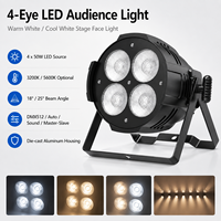 Projecteur LED matriciel 4*50W COB à quatre yeux IP33 DMX512, montage en surface, blanc chaud/froid, CRI90