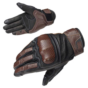 Gants en cuir à doigts entiers avec fermeture auto-agrippante pour le cyclisme, équipement d'été pour hommes - Product Image 5