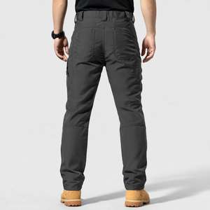 Pantalon cargo pour homme, coupe classique, poids moyen, polyester et coton, couleur unie, style utilitaire, séchage rapide, pour le printemps - Product Image 2