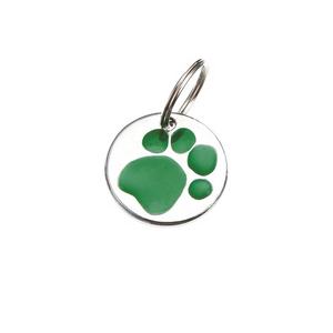 Plaques d'identification personnalisées en cuivre pour animaux de compagnie avec empreinte de patte, pour usage extérieur - Gravure DIY du nom du chiot - Product Image 1