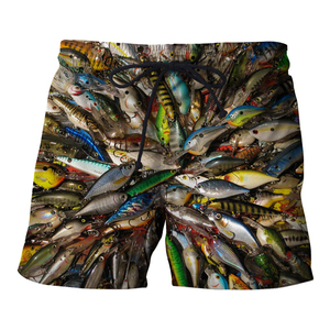 Pantalones Cortos de Pesca para Hombre, Sólidos, Transpirables, de Secado Rápido, con Cierre de Cordón, Cintura Media, Casuales, con Estampado por Sublimación - Product Image 5