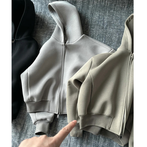 Conjunto Deportivo Unisex Gris con Capucha, Pantalones de Chándal Largos de Color Sólido, Corte Holgado, Informal, para Otoño, con Bolsillos Laterales - Product Image 4