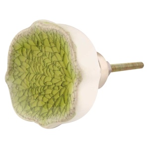 Lot de boutons de styliste en céramique vert citron blanc, boutons de tiroir, commode, cuisine, porte, Pulls, matériel en gros SCFK-121 - Product Image 1