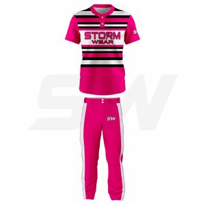 Fournisseur en gros d'uniformes de baseball, ensemble de maillot et pantalon de softball à 2 boutons, tissu respirant, uniforme de sport d'équipe - Product Image 1