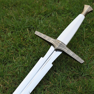 Épée blanche de sorcier en acier inoxydable, Giralt de Ravia, épées vikings médiévales, fourreau décoratif - Product Image 2