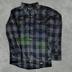 Chemise en flanelle avec doublure en aramide de qualité supérieure 2026, couleur gris-noir, entièrement doublée, équipement de protection pour moto et automobile - Product Image 2