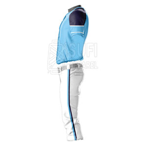 Uniforme de Béisbol Transpirable y Absorbente de Humedad, Fabricado en Fábrica con Material 100% Poliéster, con Diseño de Logotipo y Color Personalizados - Product Image 4
