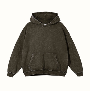 Sweat à capuche décontracté pour femme 100 % coton, col rond, effet délavé, qualité supérieure, respirant, personnalisable avec logo - Product Image 4