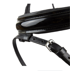 Bridon de cheval réglable en cuir durable avec rênes respirantes, équipement équestre noir, fabriqué en usine pour chevaux Cob - Product Image 2