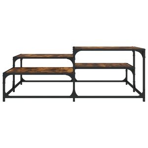 โต๊ะกาแฟขนาดกลางพร้อมไม้โอ๊ครมควันและโลหะ ดีไซน์โดดเด่นสำหรับบ้านของคุณ - Product Image 4