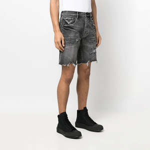 <b>Men</b> Black Denim Shorts Slim Fit Casual <b>Jeans</b> Shorts Streetwear Soft Cotton Stylish Summer Fashion Wear - Product Image 3