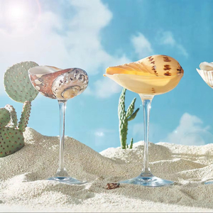 Verres à flûte nautiques faits main à double paroi, écologiques, sans plomb, résistants aux chocs, pour mariages sur la plage, de luxe - Product Image 1