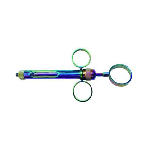 Seringue dentaire aspirante noire avec poignée annulaire 2.5, 1.8ml/2.2ml, en acier inoxydable/laiton, manuelle, légère, pour kit dentaire chirurgical - Product Image 6