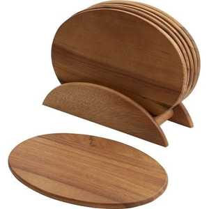 Posavasos de madera maciza y gruesa, posavasos de piedra para quienes aprecian un decoro natural cálido y soluciones duraderas para bebidas. - Product Image 2