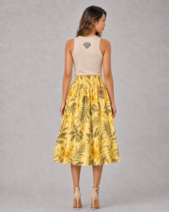 Women New Hawaiian Tropical Floral Autumn Maxi <b>Skirt</b> Beach Vacation Casual Lightweight Flowy <b>Skirt</b> Wear Cheap Price OEM - Product Image 2
