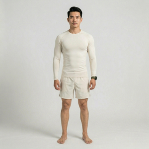 Slim Fit <b>Men</b> <b>Compression</b> Running <b>Shirt</b> Suppliers Long Sleeve Plain Pink Color Gym <b>Compression</b> <b>Shirt</b> <b>Men</b> Rash Guard OEM - Product Image 1