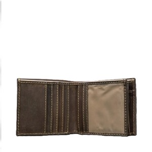 Vintage Brown Cowhide Leather Men Wallet Retro Trifold Multiple Card Slots Snap Closure Coin Purse <b>Billfold</b> Cash Holder Clear ID - Product Image 2