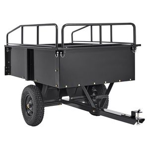 Carrello Ribaltabile in Acciaio da 750 libbre con Sponde Rimovibili, Rimorchio ATV da 15 piedi cubi per Giardino e Uso Intensivo per Falciatura del Prato - Product Image 4