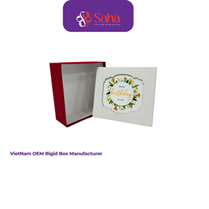 Caja Rígida de Regalo de Cumpleaños de Lujo Personalizada OEM, Elegante Caja Cuadrada de Cartón con Flores, Fabricante Vietnamita de Cajas de Empaque para Bodas y Fiestas - Product Image 3