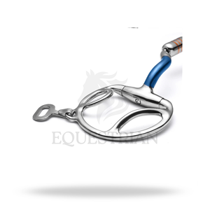 Mors à rênes en fer doux à anneau en D fendu, type capsule à port bas, taille standard pour le contrôle équestre - Product Image 4