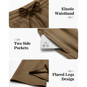 Pantalon droit premium pour homme, en coton personnalisé, coupe ample, épais, décontracté, streetwear, survêtement - Product Image 6