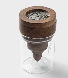 Brûleur d'encens en bois ArtisanVibe avec couvercle rotatif et grille métallique - Product Image 2