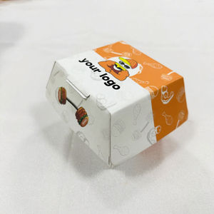 Low Price Customized Eco-Friendly Biodegradable Disposable Hamburger Packaging Food Grade Corrugated Paper Fast Food <b>Box</b> - Product Image 2