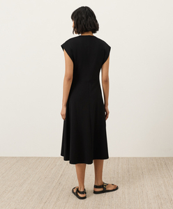Produits Tendances Nouveautés Fabricant Vêtements de Mode Personnalisés Robe Modeste à Manches Courtes et Torsadée Robe Midi Décontractée Unie Printemps - Product Image 4