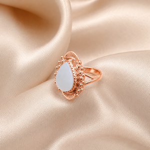 Vintage Boho Pear MOP Gemstone <b>Ring</b> 925 Sterling Silver Rose Gold Yellow Gold Plated Handmade <b>Statement</b> Jewelry Women Unisex - Product Image 6