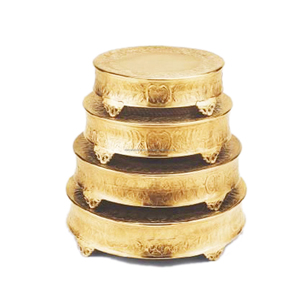 Juego de soportes para pasteles de 3 piezas, soportes de molde epoxi de resina para pasteles de Metal redondo, plato de exhibición para postres y magdalenas - Product Image 2