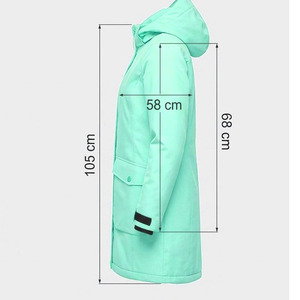 Veste d'hiver personnalisée tendance de haute qualité avec fermeture éclair, couleur vert menthe, en duvet, avec fermeture éclair intégrale - Product Image 2