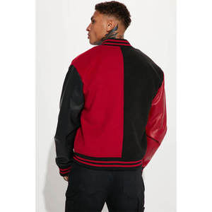 Wholesale Custom Made University Varsity <b>Jacket</b> <b>for</b> <b>Men</b> Stand Collar Front Logo Casual <b>Baseball</b> <b>Jacket</b> - Product Image 3