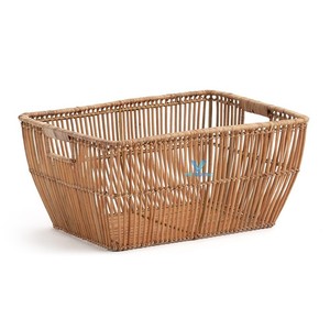 Cesta de Almacenamiento Rústica de Bambú y Ratán Hecha a Mano, Ecológica, Organizador Tejido a Mano para Cocina, Baño y Lavandería por Vietrustic - Product Image 1