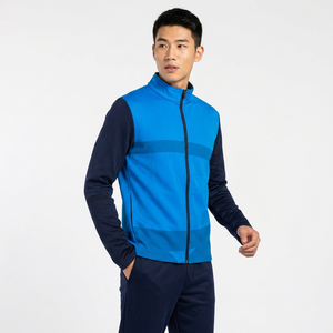 Men's Color Tracksuit Full Sleeve Zipper Stand Collar Sporty Style Autumn Wear Regular Fit 100 <b>Polyester</b> Material - Product Image 6