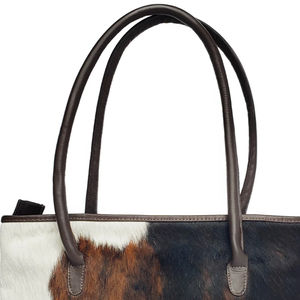 Sac fourre-tout en cuir véritable fait main avec fourrure naturelle pour femmes, doublure en polyester, sac à bandoulière pour voyage et shopping, sac pour femme en fourrure. - Product Image 5