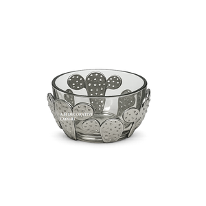 Tazón Decorativo de Vidrio de Lujo con Recubrimiento Metálico Plateado con Diseño de Cactus, Estilo Suroeste, para Dulces y Decoración del Hogar - Product Image 1