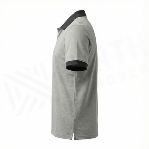 เสื้อโปโลลำลองผู้ชาย สไตล์สตรีท แขนสั้น ผ้าฝ้ายแห้งเร็ว ใส่สบาย ไซส์ใหญ่ ระบายอากาศดี รับสกรีนโลโก้ - Product Image 3