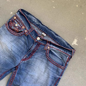 Men's Large Size Flare Pants New Arrival Casual Style Denim Solid Pattern Soft Comfortable Knitted Weave Fashionable Summer - Product Image 5