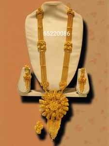 AWAIS HOUSE Collier Hiphop en laiton plaqué or 6 grammes avec diamant serti griffe infini, pour femmes africaines, festivals, mariages et fêtes - Product Image 2