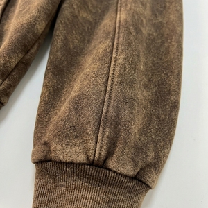 Sudadera con Capucha Oversize Premium para Hombre, Estilo Urbano, con Lavado Ácido, Estampado Gráfico de Letras, 100% Algodón, Otoño - Product Image 4