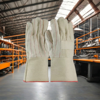 Gant blanc à double paume 28OZ avec gantelet et sangle d'articulation gants de sécurité/gants de travail industriel en gros aux États-Unis TX
